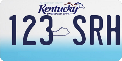 KY license plate 123SRH