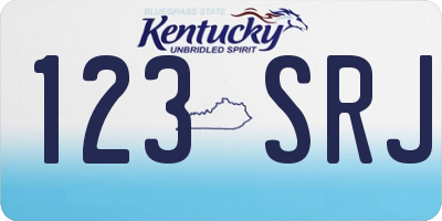 KY license plate 123SRJ