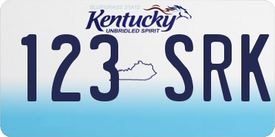 KY license plate 123SRK