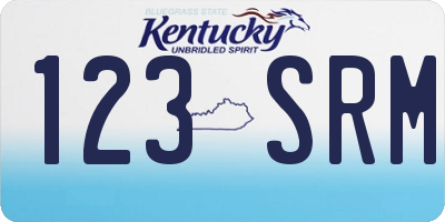 KY license plate 123SRM