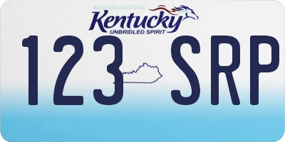 KY license plate 123SRP