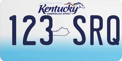 KY license plate 123SRQ
