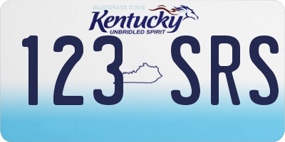 KY license plate 123SRS