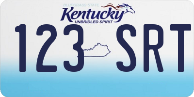 KY license plate 123SRT
