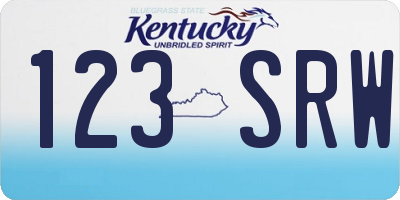 KY license plate 123SRW