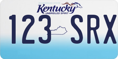 KY license plate 123SRX