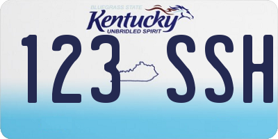 KY license plate 123SSH