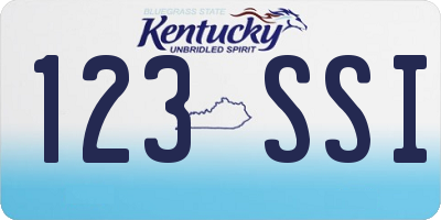 KY license plate 123SSI