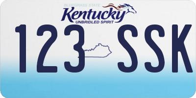 KY license plate 123SSK
