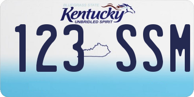 KY license plate 123SSM