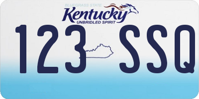 KY license plate 123SSQ