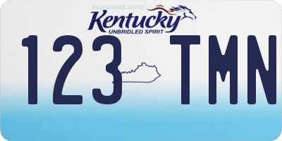 KY license plate 123TMN