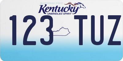 KY license plate 123TUZ