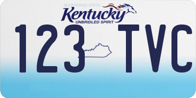 KY license plate 123TVC