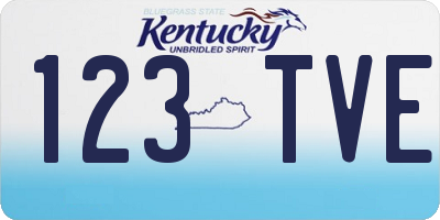 KY license plate 123TVE
