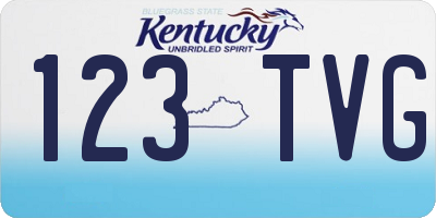 KY license plate 123TVG