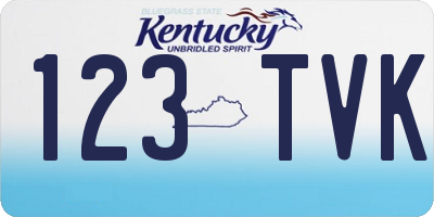 KY license plate 123TVK