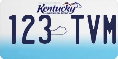 KY license plate 123TVM