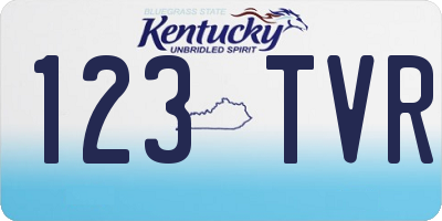 KY license plate 123TVR