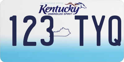 KY license plate 123TYQ