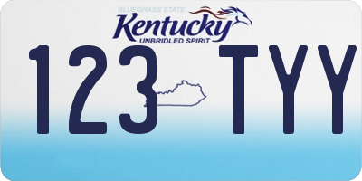 KY license plate 123TYY