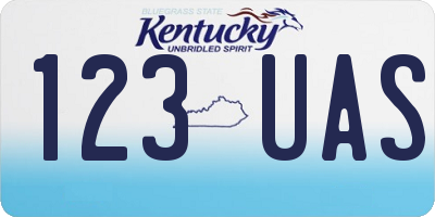 KY license plate 123UAS