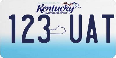 KY license plate 123UAT