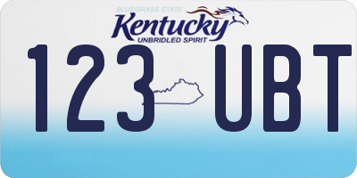 KY license plate 123UBT