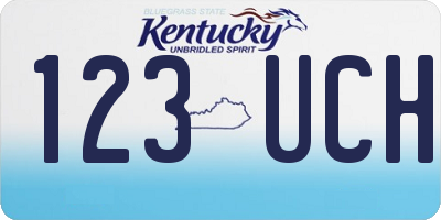 KY license plate 123UCH