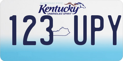 KY license plate 123UPY
