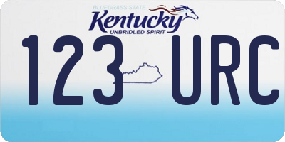 KY license plate 123URC