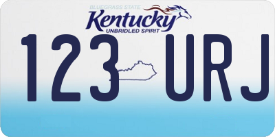 KY license plate 123URJ