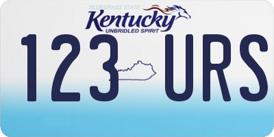 KY license plate 123URS