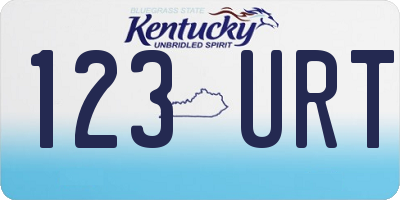 KY license plate 123URT
