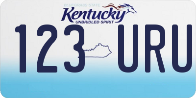KY license plate 123URU
