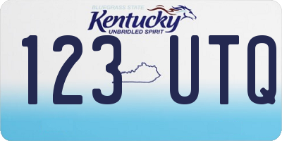 KY license plate 123UTQ