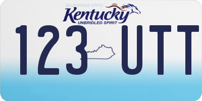 KY license plate 123UTT