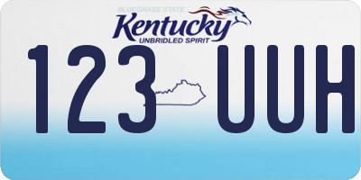 KY license plate 123UUH