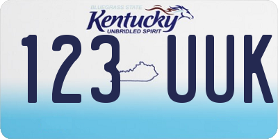 KY license plate 123UUK