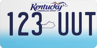 KY license plate 123UUT