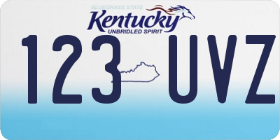 KY license plate 123UVZ