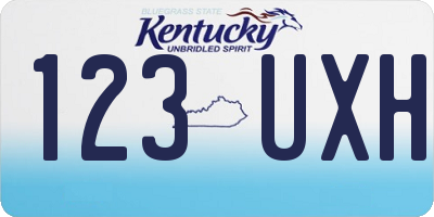 KY license plate 123UXH