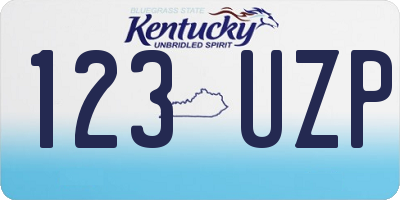 KY license plate 123UZP