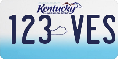 KY license plate 123VES