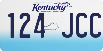 KY license plate 124JCC