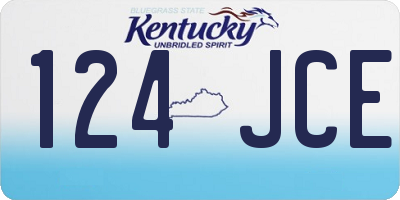 KY license plate 124JCE