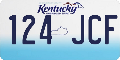 KY license plate 124JCF