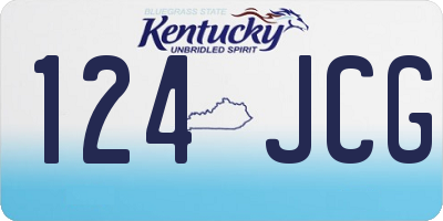 KY license plate 124JCG