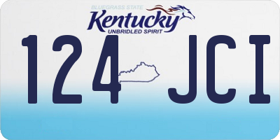 KY license plate 124JCI