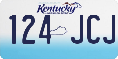 KY license plate 124JCJ